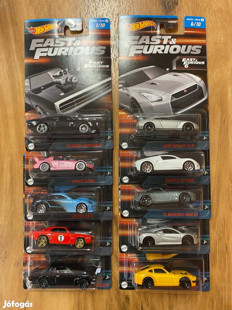 Hot Wheels Fast & Furious Series 3 [Full Pack - 10db, Hnr88]